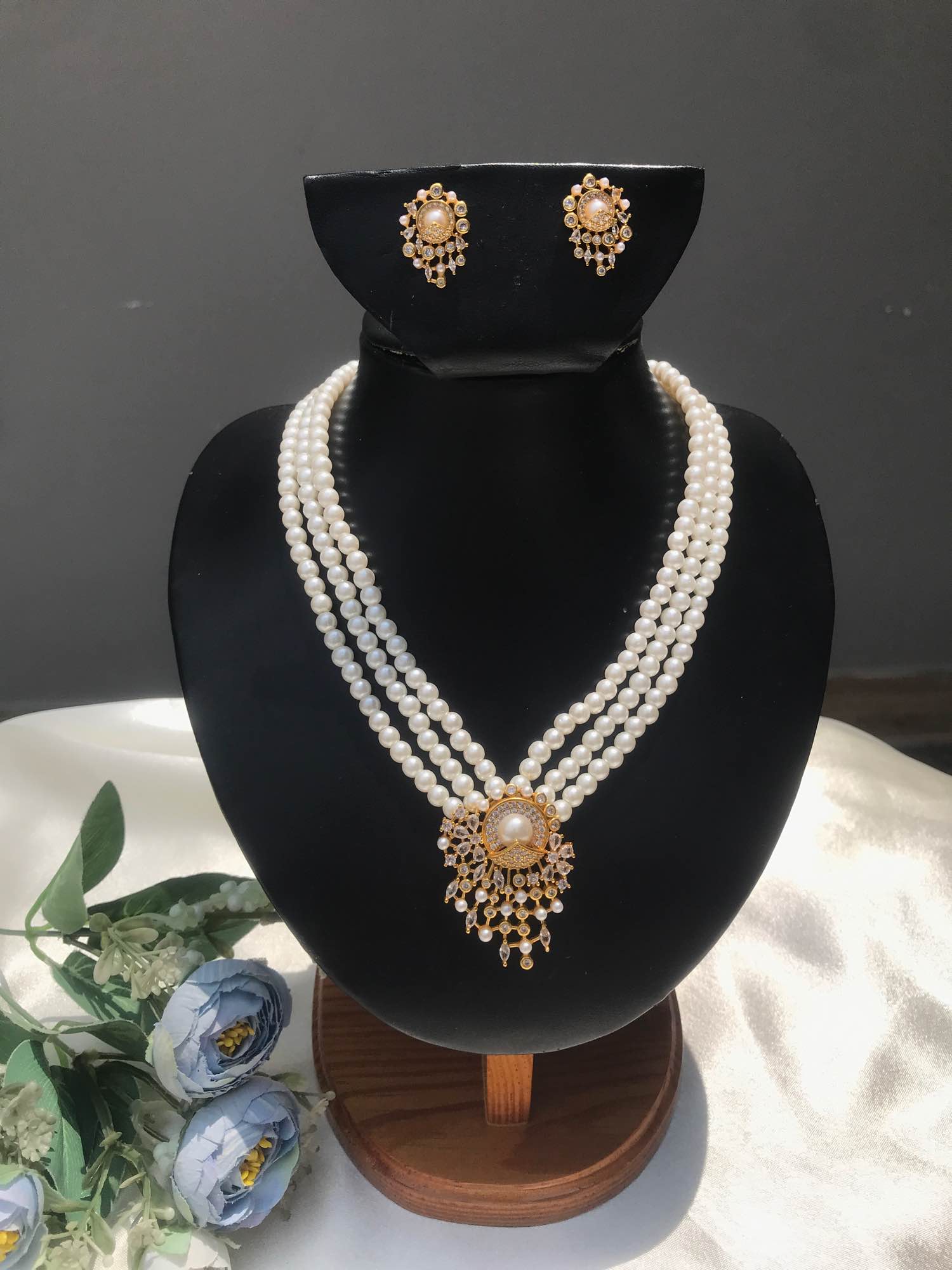 Jewels Of Nepal Gold Plated And Moti Paired Necklace Sets For Womens - Image 2