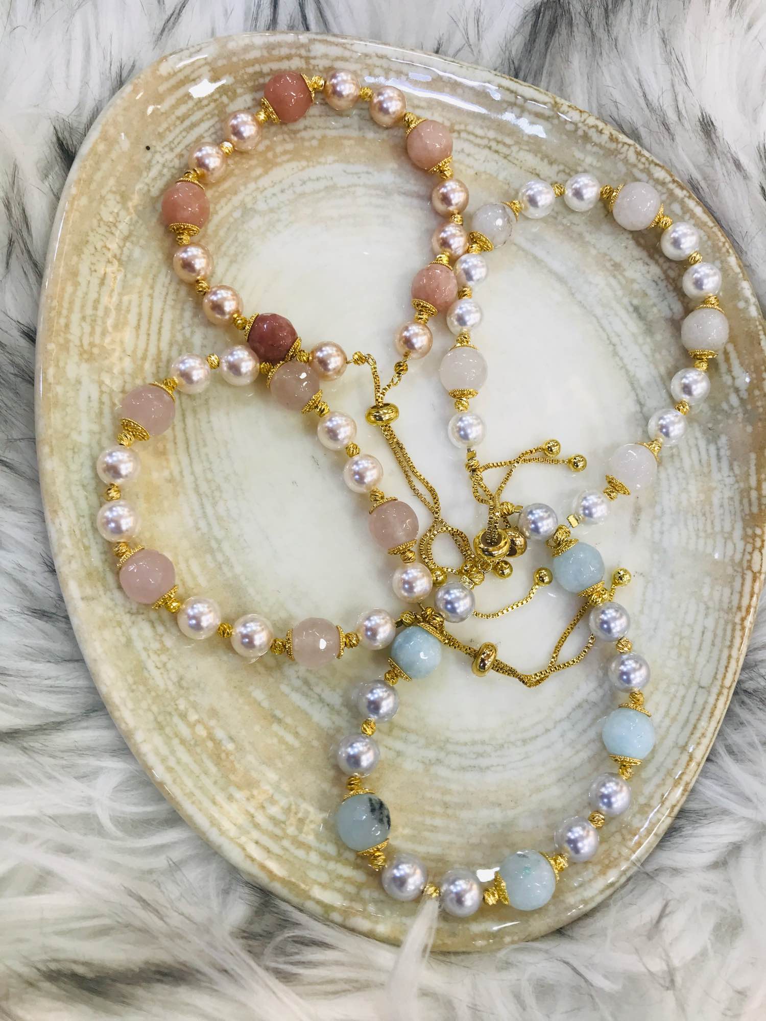 Jewels Of Nepal Gold Plated Pearl Bracelet For Women