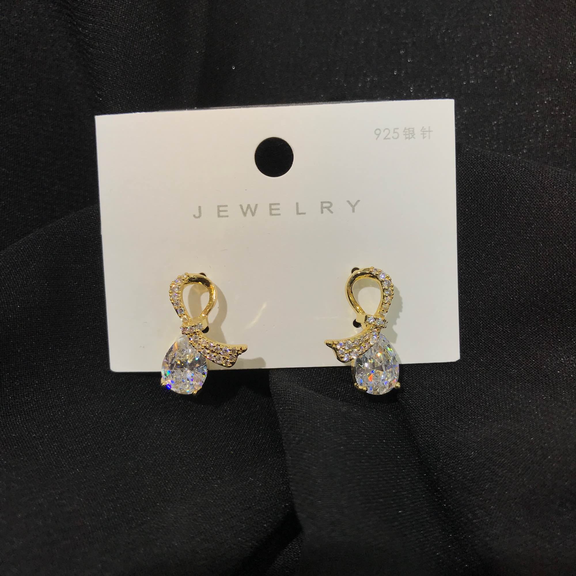Jewels Of Nepal AAA Cubic Zirconia (CZ) Stone korean Drop Earring For Women