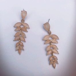 Jewels Of Nepal Leaf Design Long Drop Earring For Women