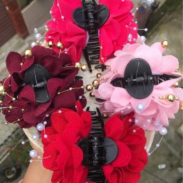 Jewels Of Nepal Elegant Floral Design Flowers Claw Clip For Women