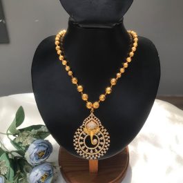 Jewels Of Nepal Long Gold Plated Coral Mala For Women