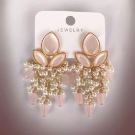 Jewels Of Nepal Zaveri Pearls & Kundan Studded Drop Earring For Women
