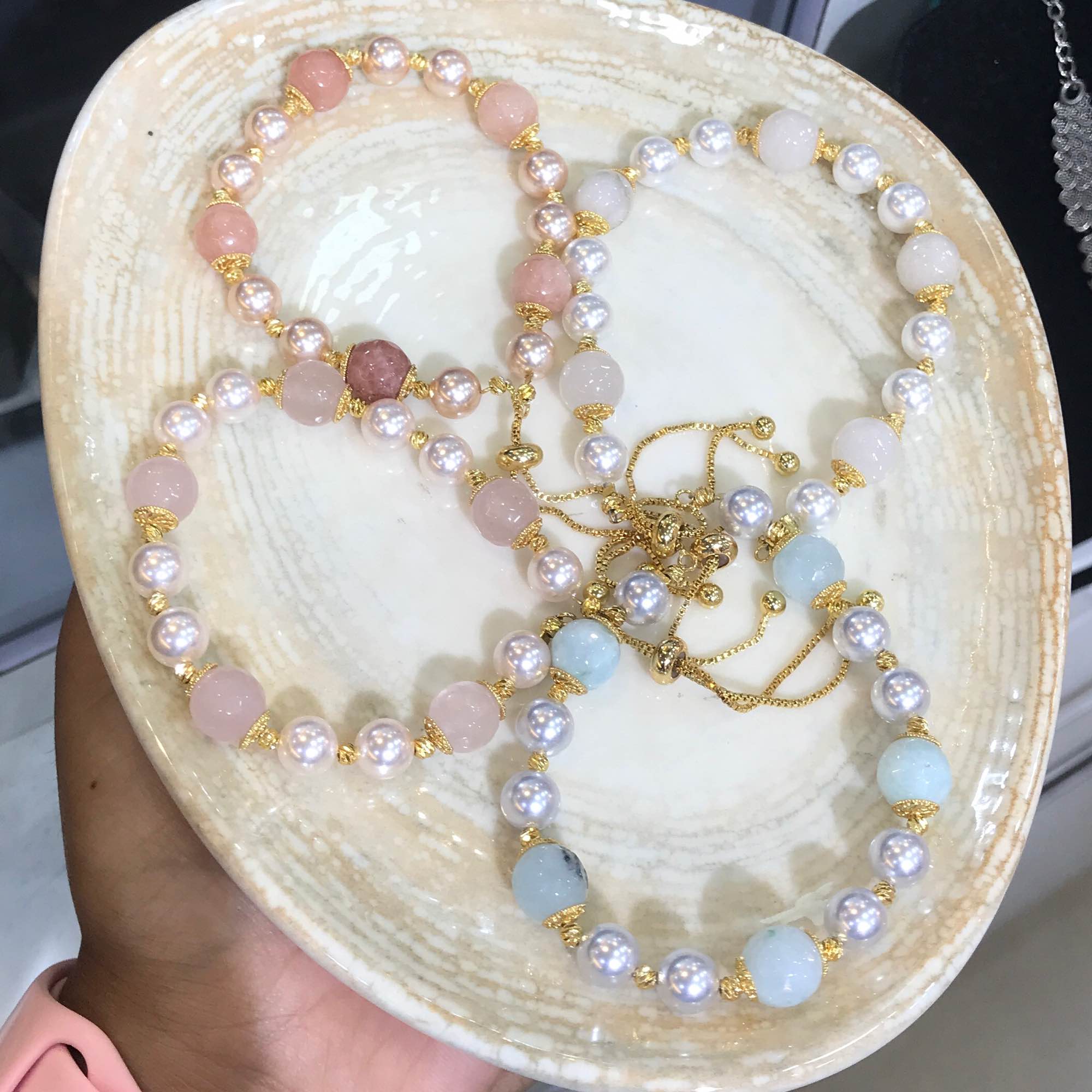 Jewels Of Nepal Gold Plated Pearl Bracelet For Women - Image 2