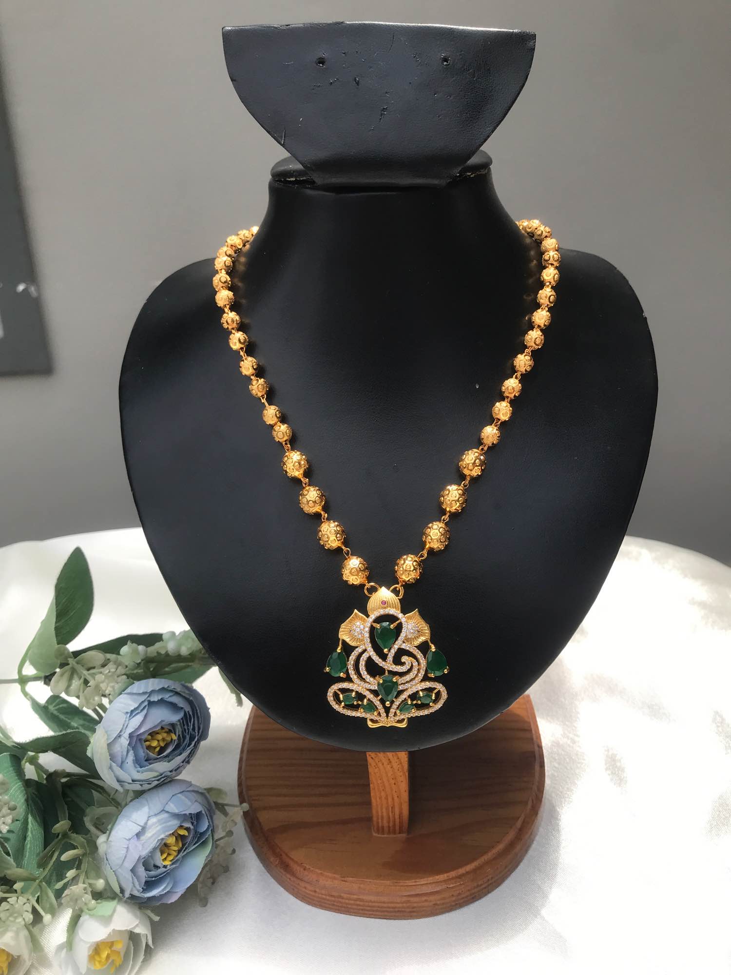 Jewels Of Nepal Long Gold Plated And Ruby Beaded Necklace For Women - Image 7
