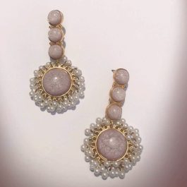 Jewels Of Nepal Moti Faux Drop Earrings For Women