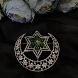Jewels Of Nepal- American Diamond Brooch For Women