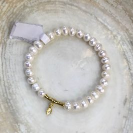 Jewels Of Nepal Gold Plated Original Pearl Bracelet For Women