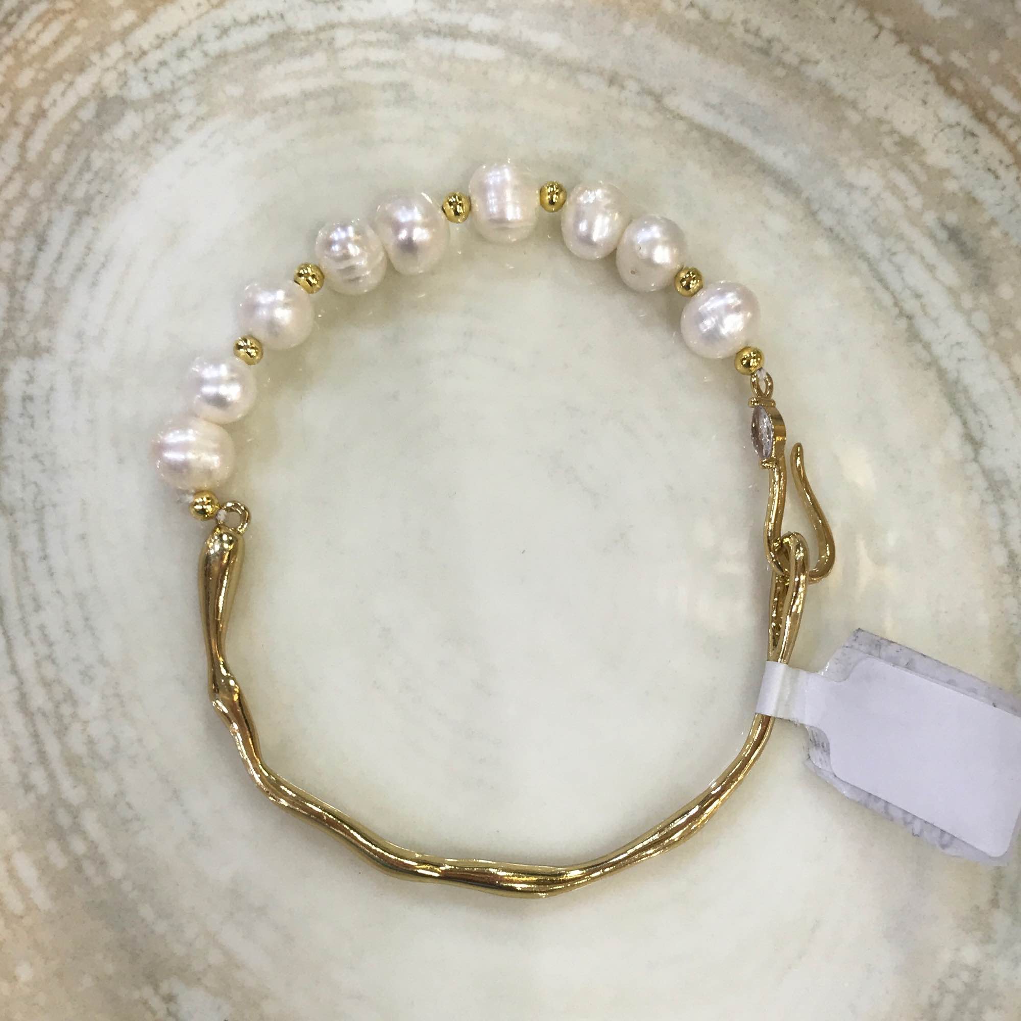 Jewels Of Nepal Gold Plated & Original Pearl Bracelet For Women