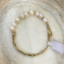 Jewels Of Nepal Gold Plated & Original Pearl Bracelet For Women