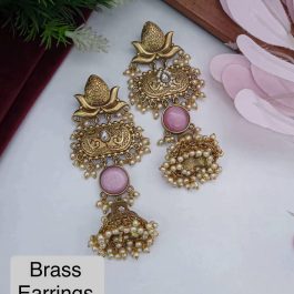 Jewels of Nepal Brass Amrapali Earrings