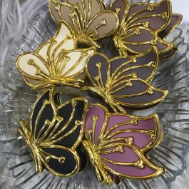 Jewels Of Nepal Enamel Coating Butterfly Hair Claw Clip For Women