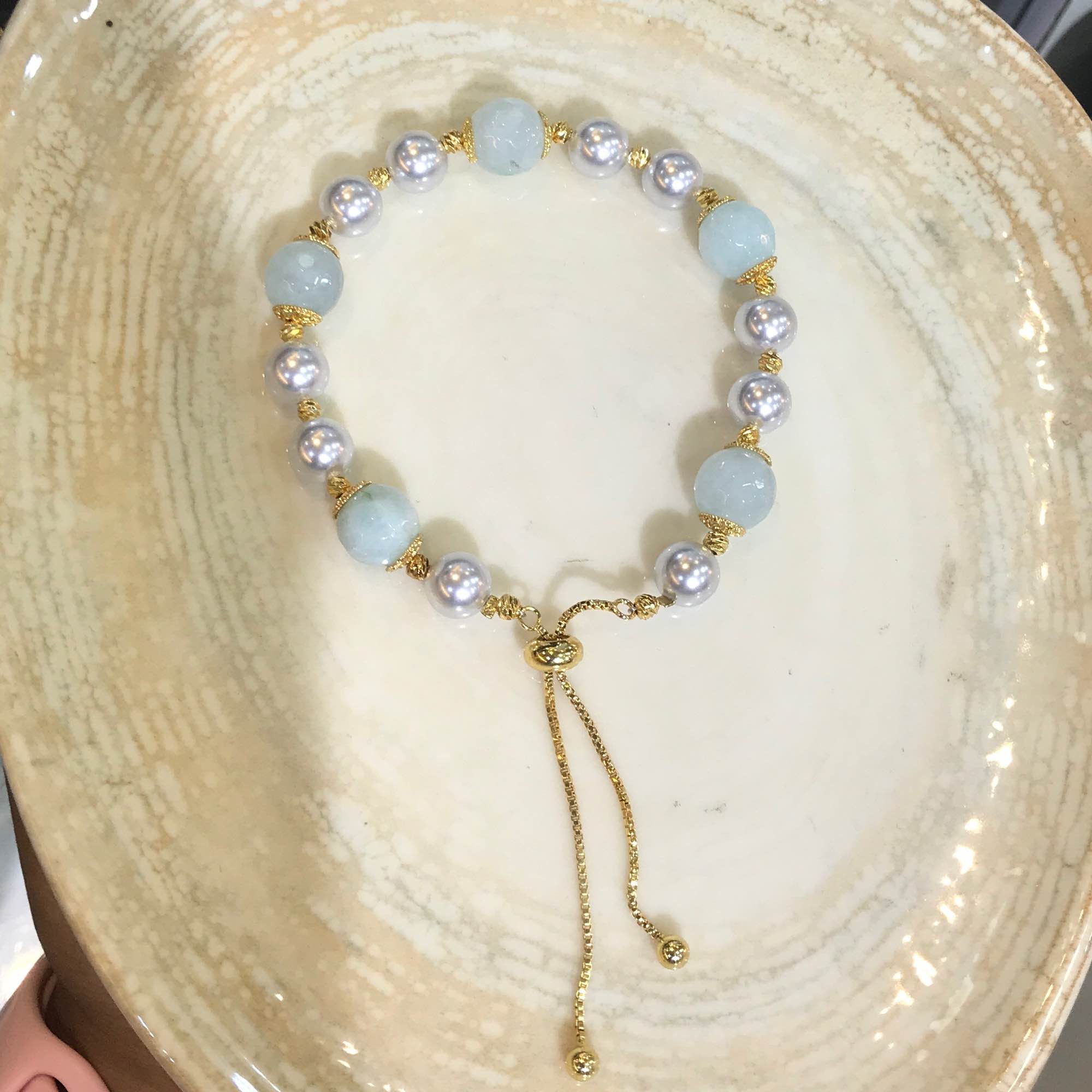Jewels Of Nepal Gold Plated Pearl Bracelet For Women - Image 3