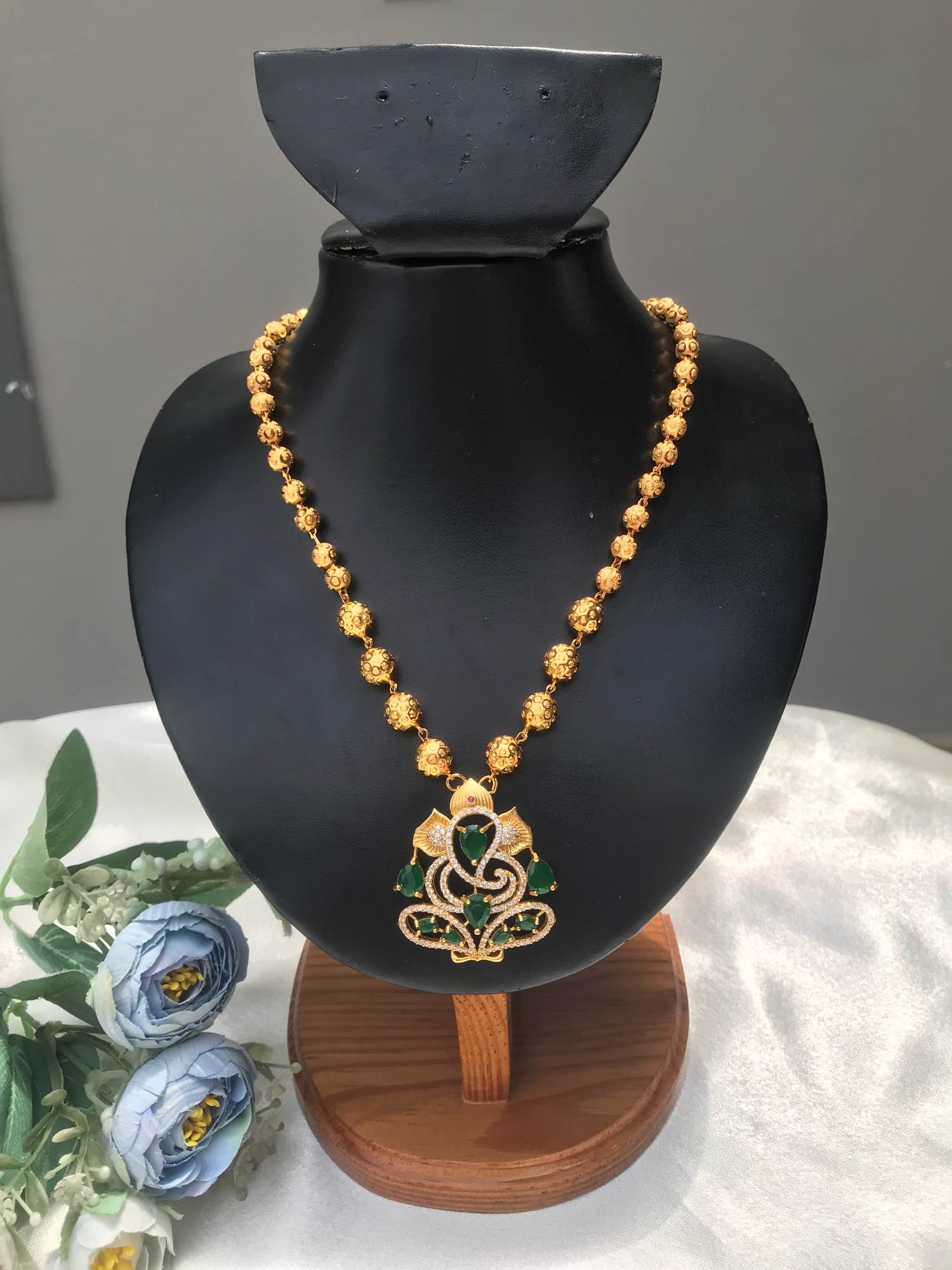 Jewels Of Nepal Long Gold Plated And Ruby Beaded Necklace For Women - Image 5