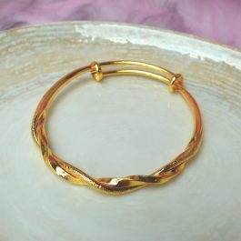 Jewels of Nepal Stainless Steel Frosted Wire Twisted Bracelet for Women