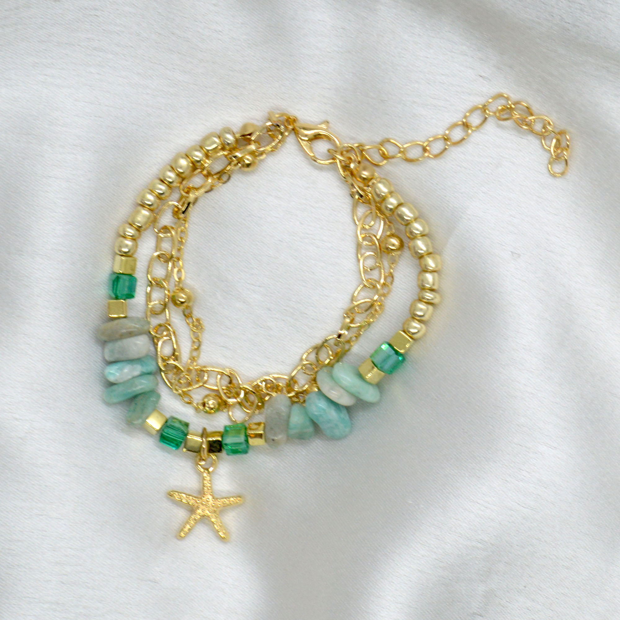 Jewels of Nepal Beads Beaded Chain Layered Adjustable Bracelet for Women - Image 5