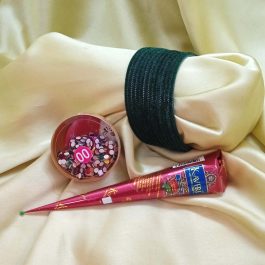 Shrawan Special Green Velvet Bangles/ Chura Set for Women