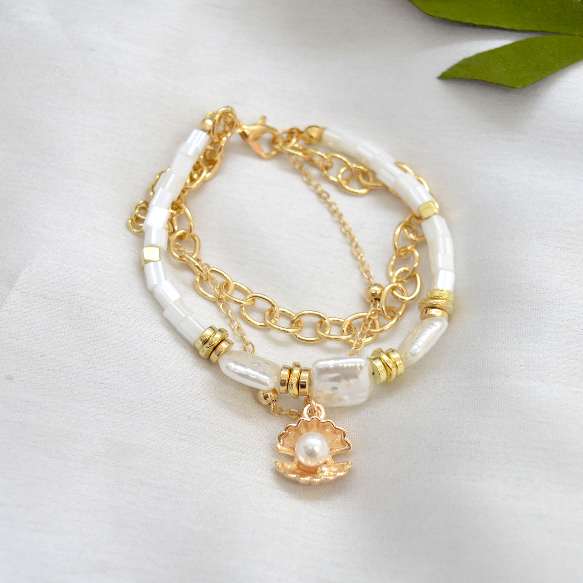 Jewels of Nepal Beads Beaded Chain Layered Adjustable Bracelet for Women - Image 7
