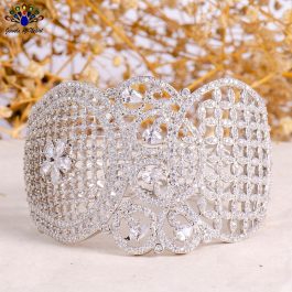 White American Diamond Stone Studded Bracelet for Women- Jewels of Nepal
