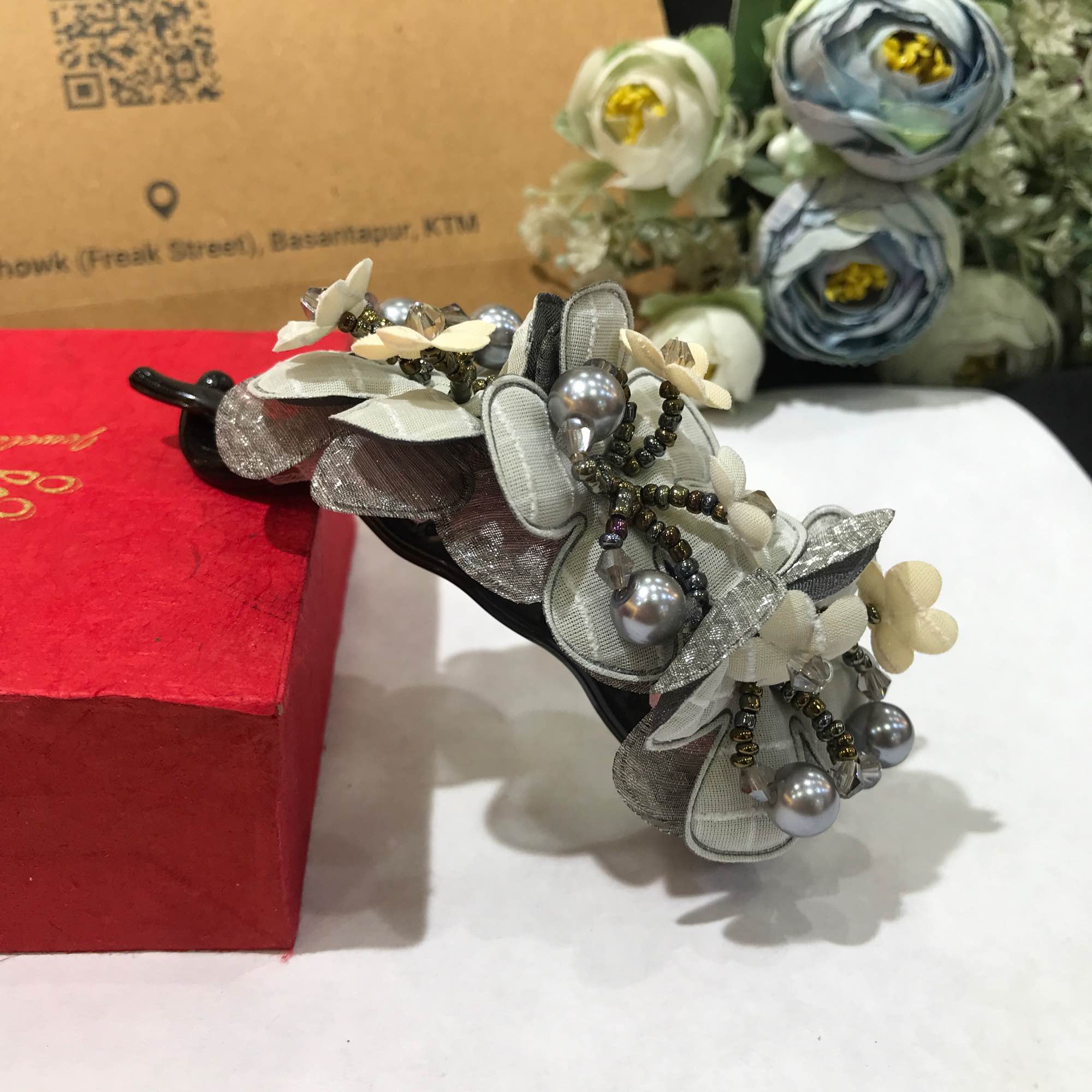 Jewels Of Nepal Froral Hair Banana Claw Clip For Women - Image 9