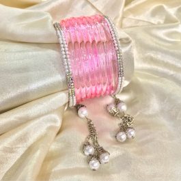 Jewels of Nepal Pink Bangles Set Combo Set