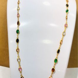 Jewels Of Nepal Multicolored Crystal Chain Necklace For Women