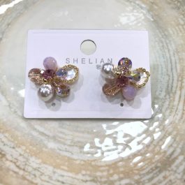 Jewels Of Nepal Rainbow Crystal Flower Korean Earring For Women