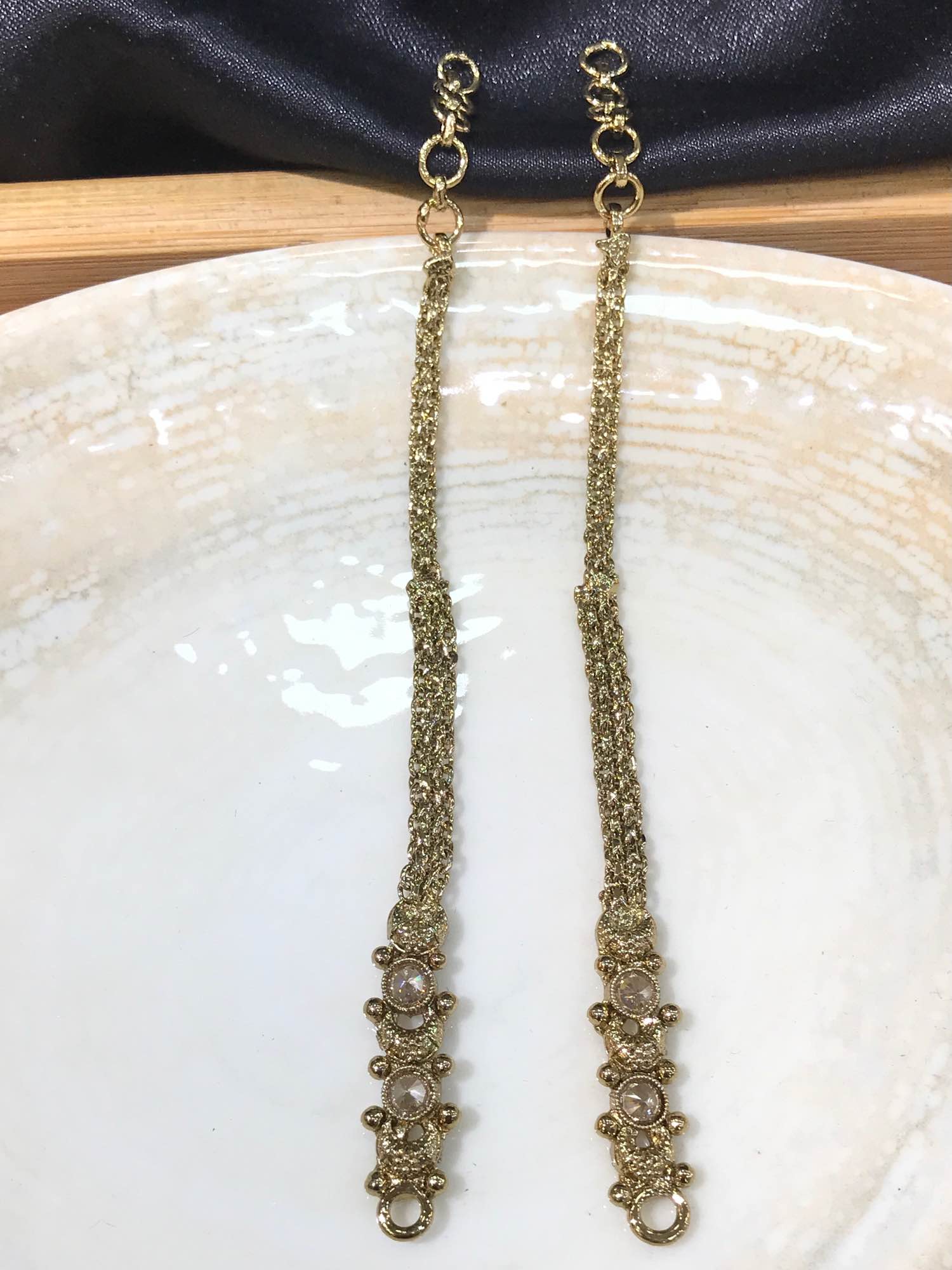 Jewels Of Nepal Antique Gold & Rose Gold Kaan Chain For Women - Image 4