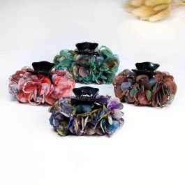 Jewels Of Nepal Froral Beaded Acrylic Hair Claw chip For Women