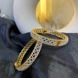 Jewels of Nepal Australian Diamond Lock style Bala / Bangles