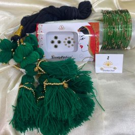 Jewels of Nepal Shrawan / Teej Green Bangles Set Combo Set for Women