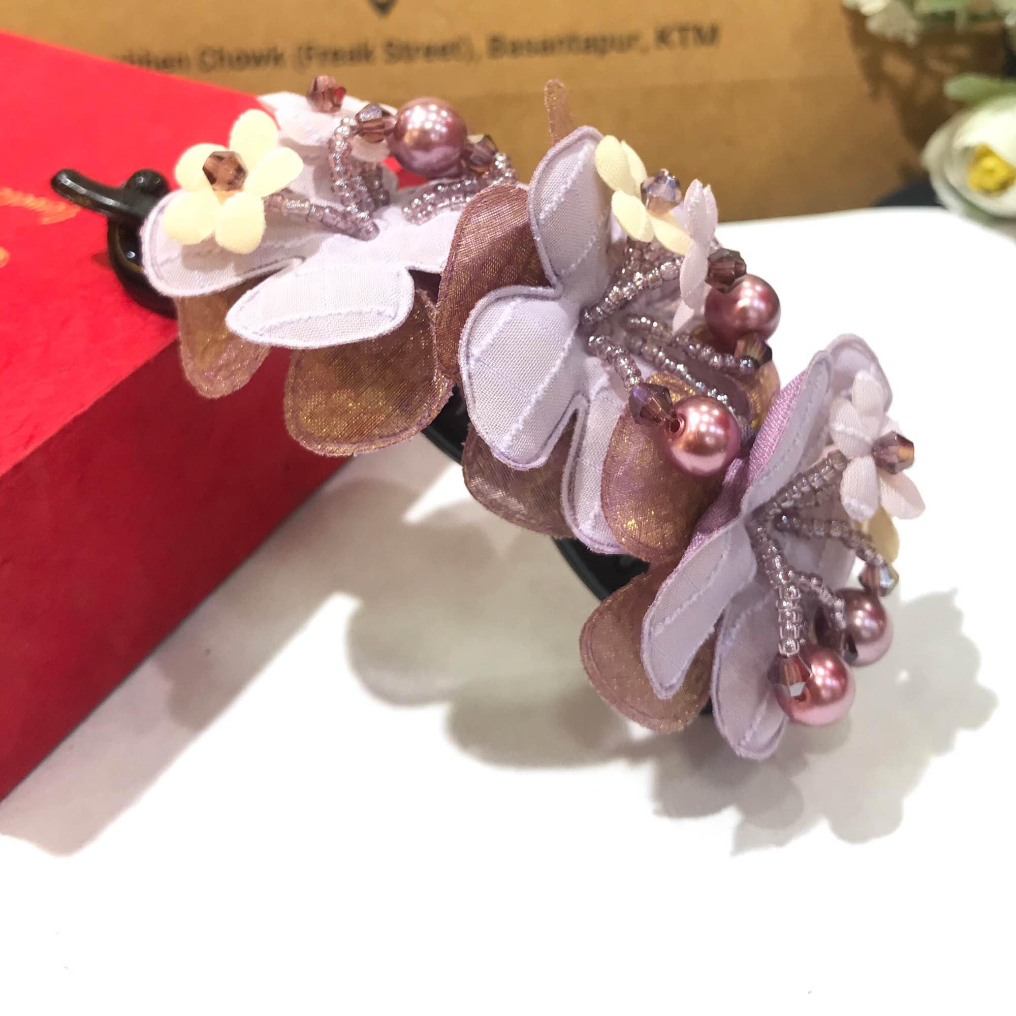 Jewels Of Nepal Froral Hair Banana Claw Clip For Women - Image 11