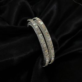 Jewels of Nepal White AD Stones Studded Bala / Bangles for Women
