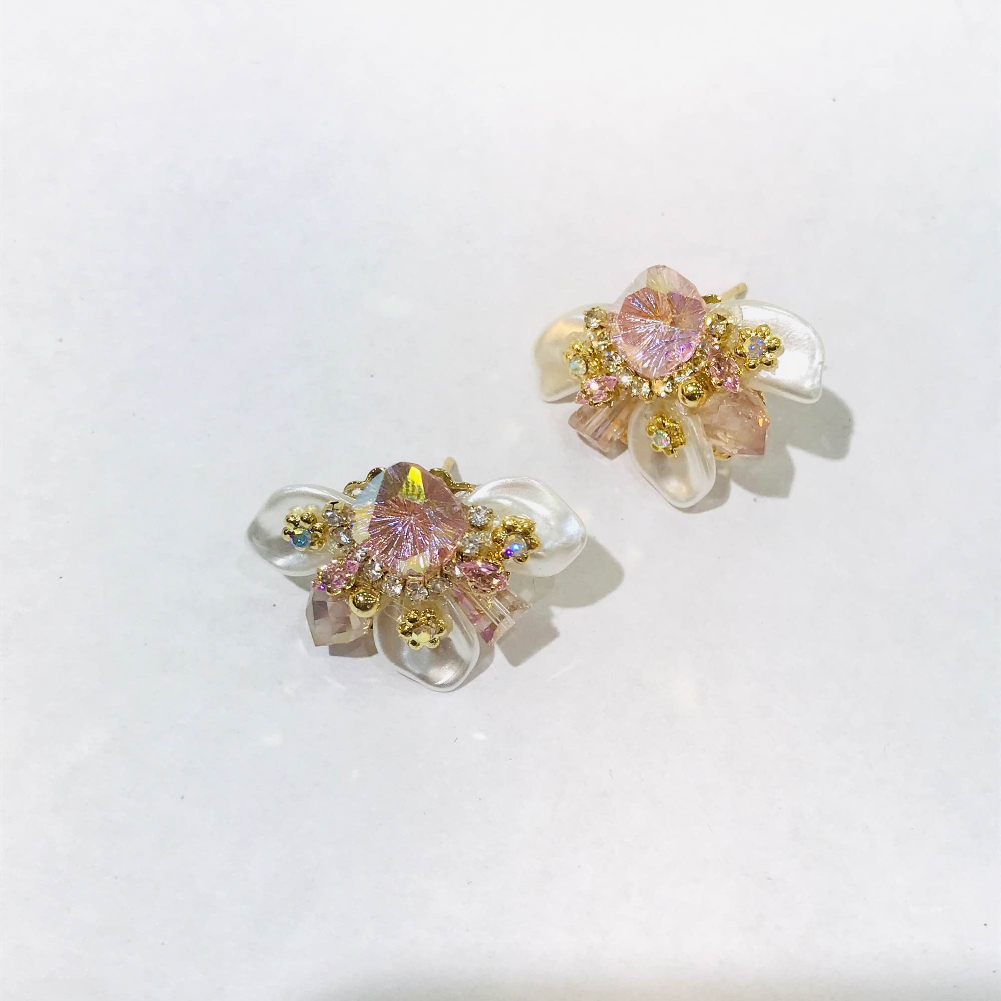 Jewels Of Nepal Rainbow Crystal Flower Korean Earring For Women - Image 3