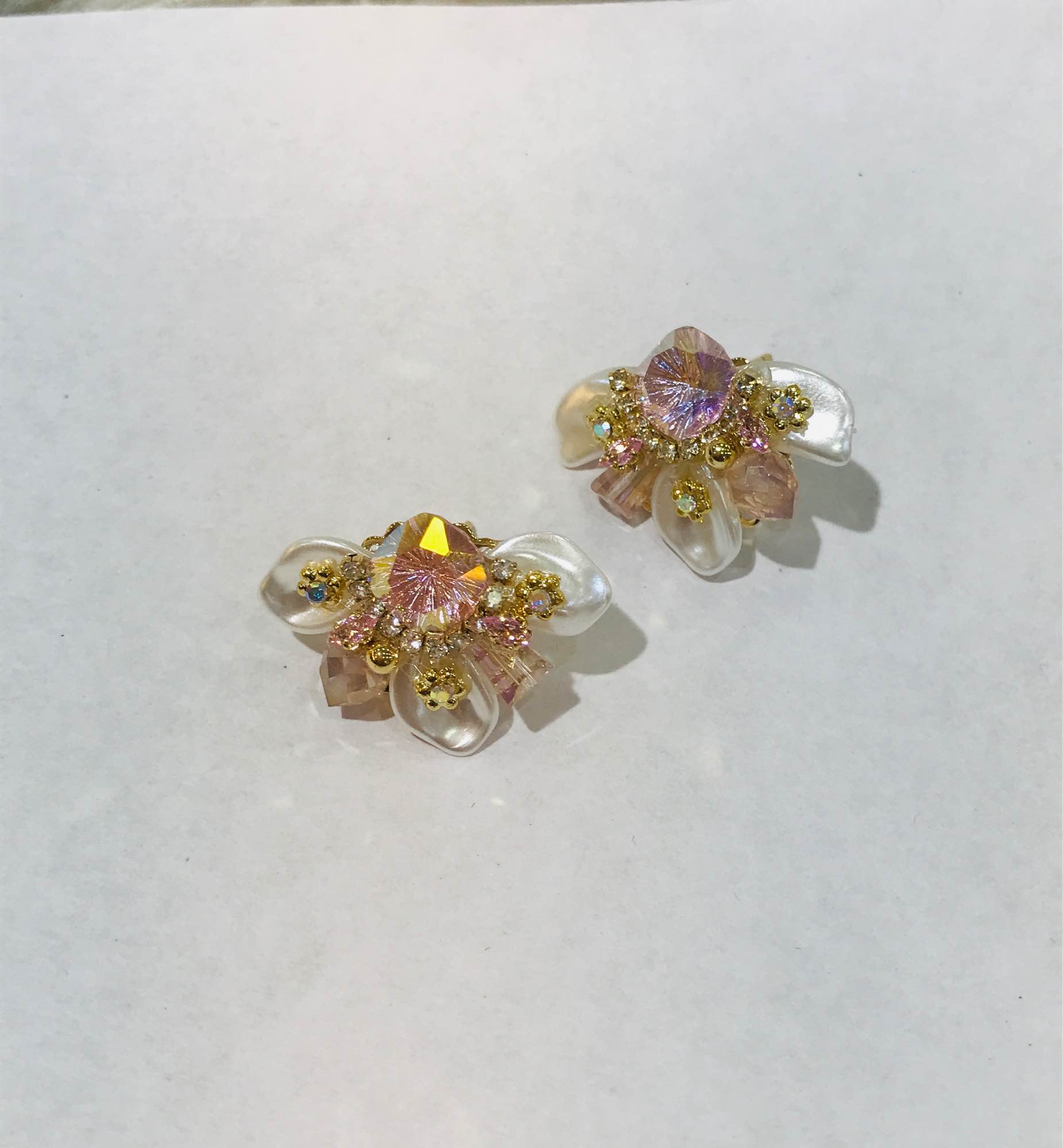Jewels Of Nepal Rainbow Crystal Flower Korean Earring For Women - Image 4