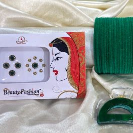Jewels of Nepal Shrawan / Teej Green Bangles Set Combo Set for Women