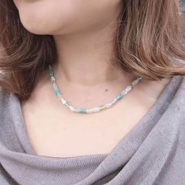 Jewels of Nepal Coral Multicolored Crystal Necklace