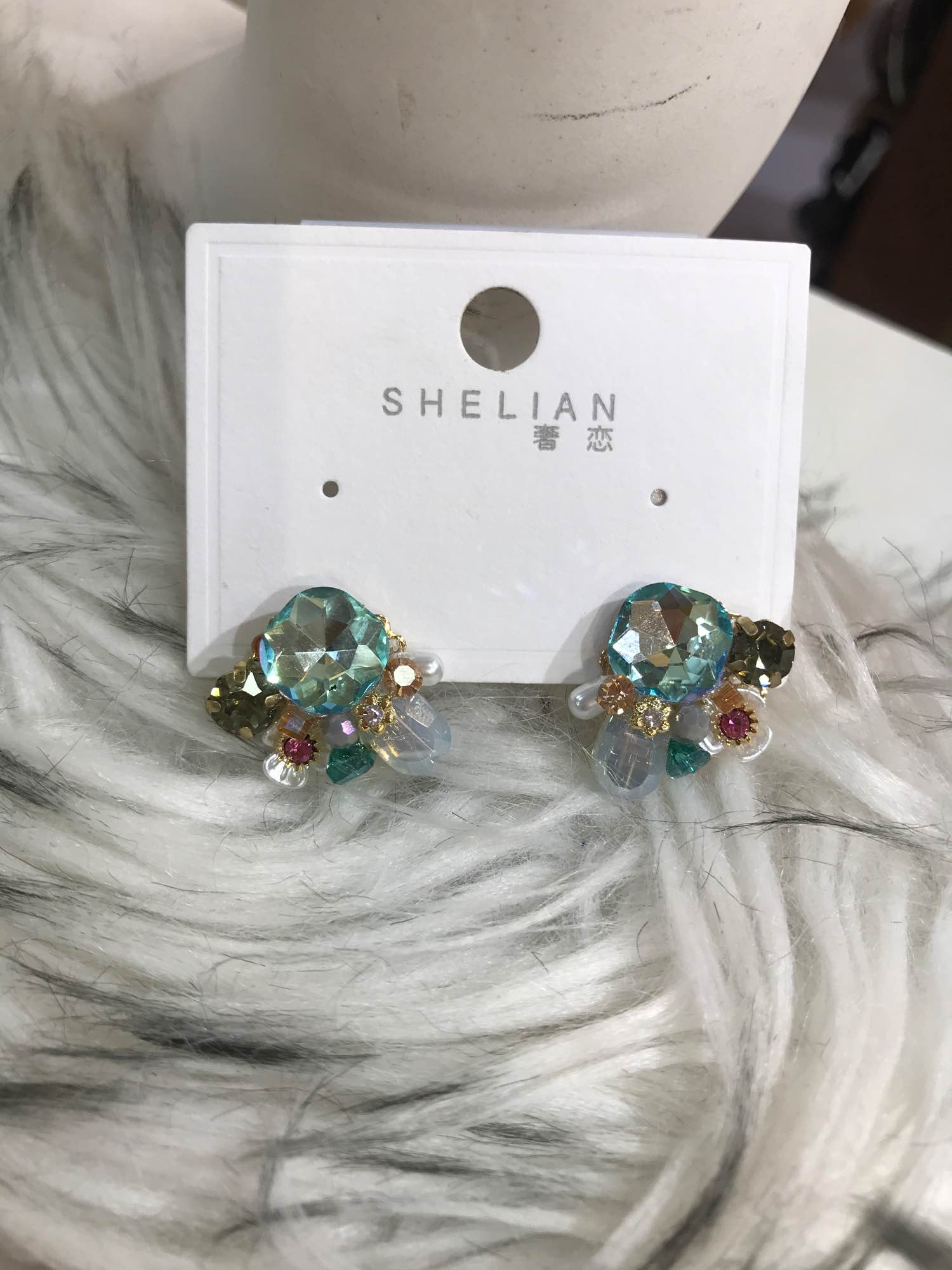 Jewels Of Nepal Rainbow Crystal Flower Korean Earring For Women - Image 8