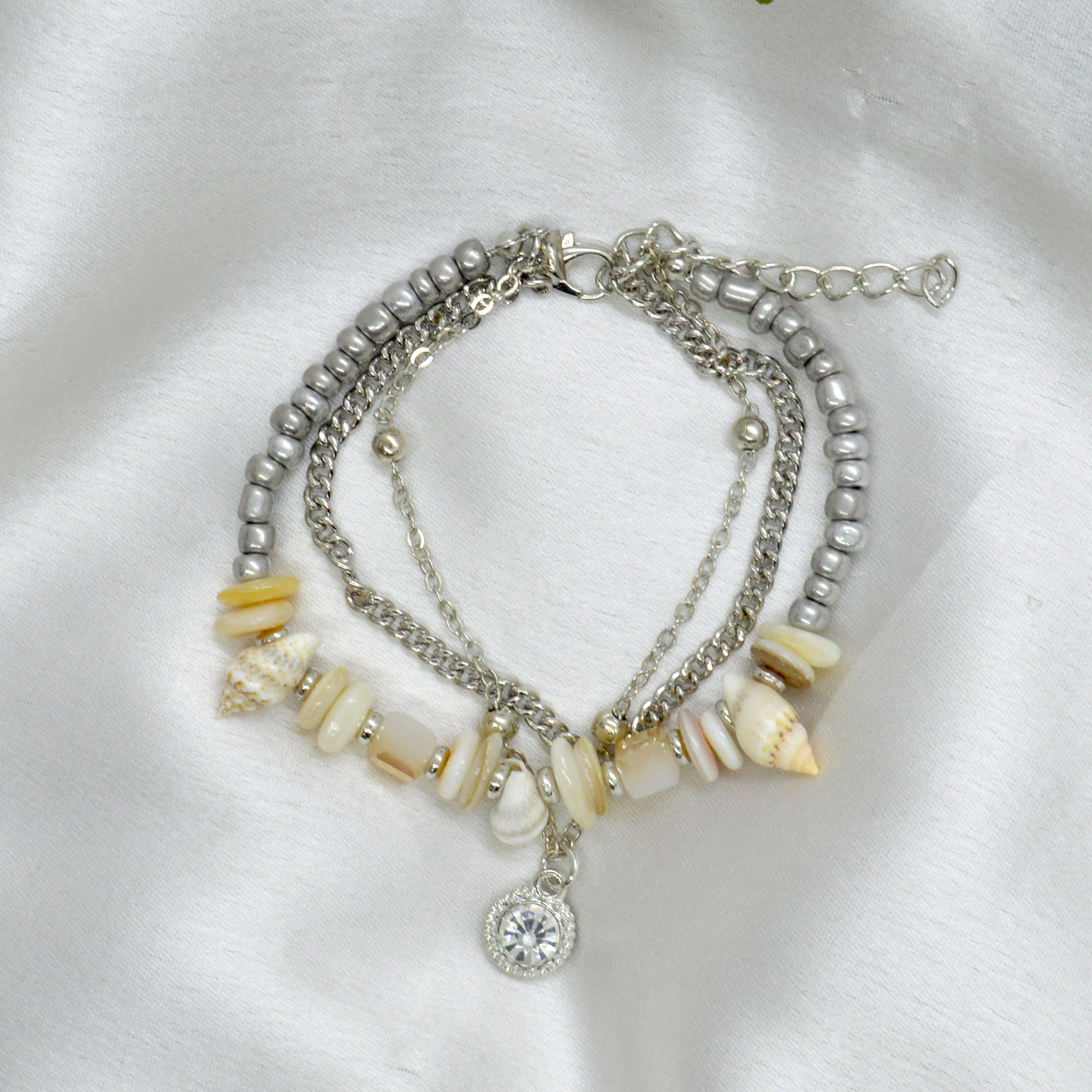 Jewels of Nepal Beads Beaded Chain Layered Adjustable Bracelet for Women - Image 4