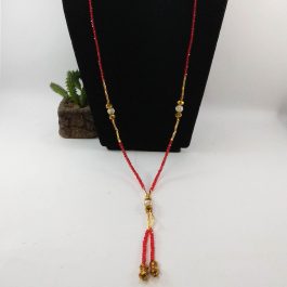 Shiny Shamballa Balls Beaded Red Crystal Mala For Women - Pack Of 6