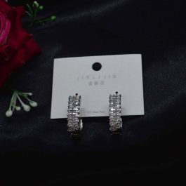 Jewels of Nepal CZ Stone Studded Elongated Juli Earrings For Women