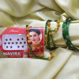 Shrawan Special Green Bala / Bangles / Chura Set for Women