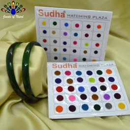 Jewels of Nepal Shrawan Special Green Cut Patterned Glass (Kaanch) Bala / Chura / Churi / Bangles Set for Women