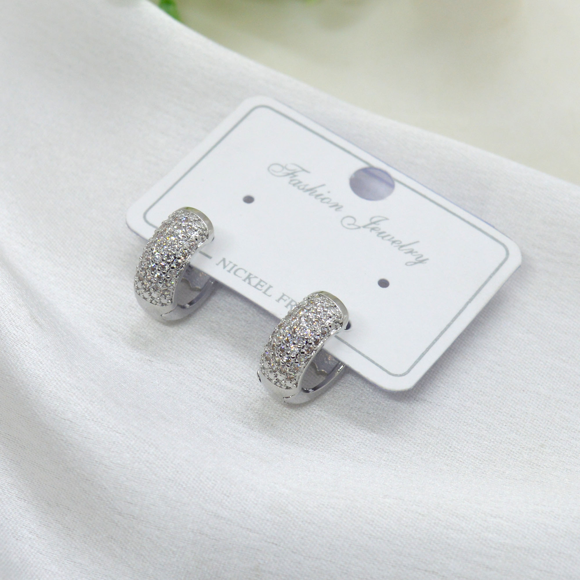 Jewels of Nepal CZ Stone Studded Elegant Juli Earrings For Women - Image 2