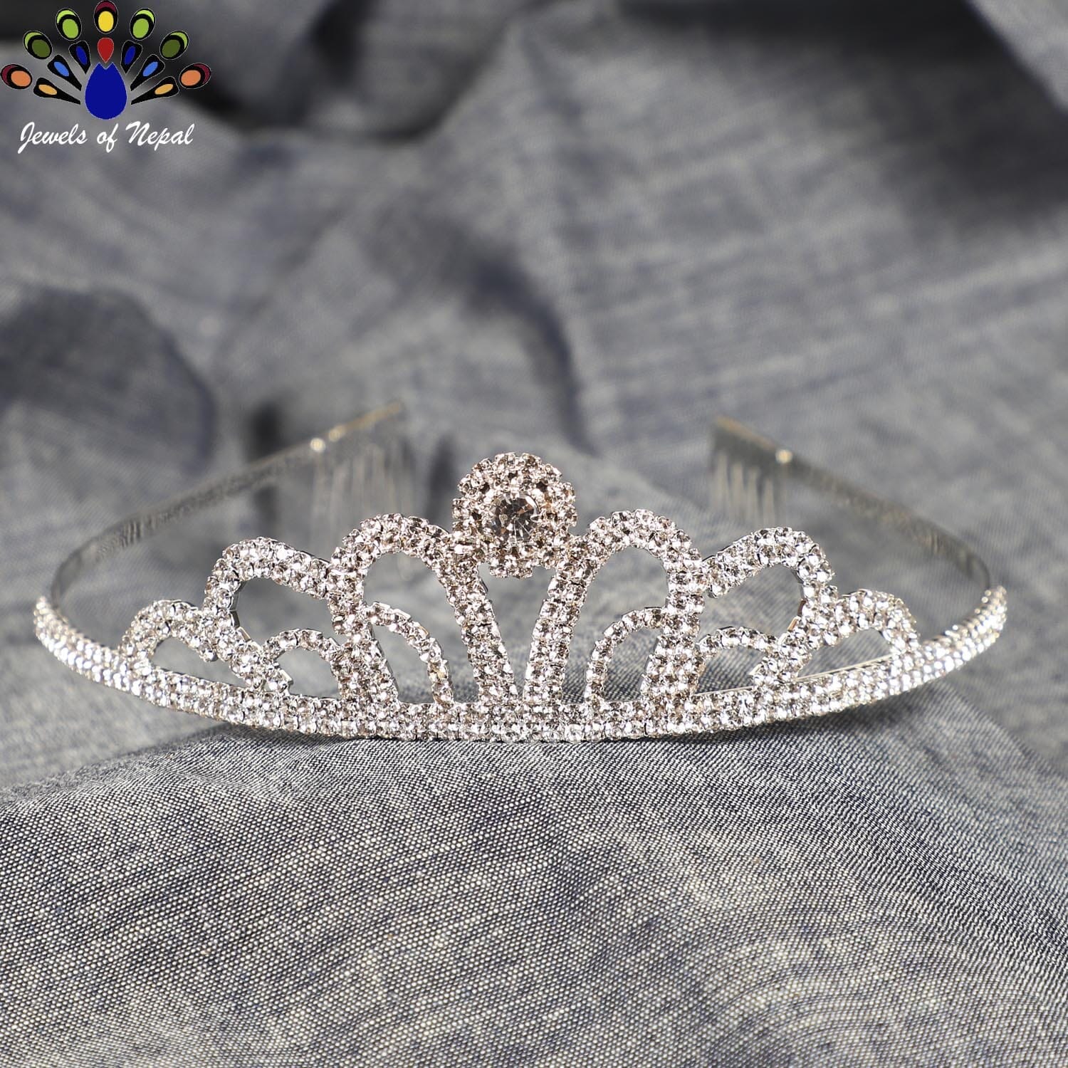 Stone Studded Tiara Crown/Hair Embellishment For Girls
