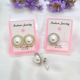 Jewels of Nepal S925 Faux Moti Circular Elegant Lever Back Ear Studs For Women