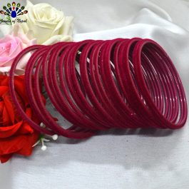 Jewels of Nepal Strawberry Red Velvet Bangles For Women- 2 dozens (24pcs)