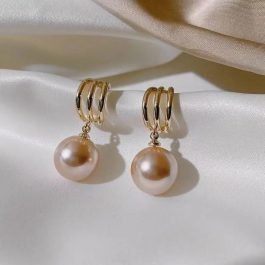 Jewels of Nepal Faux Pearl Dangling Triple C-Hoop Earrings For Women