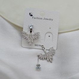 Jewels of Nepal S925 Trendy Angel Wings Designed Double Sided Ear Studs For Women