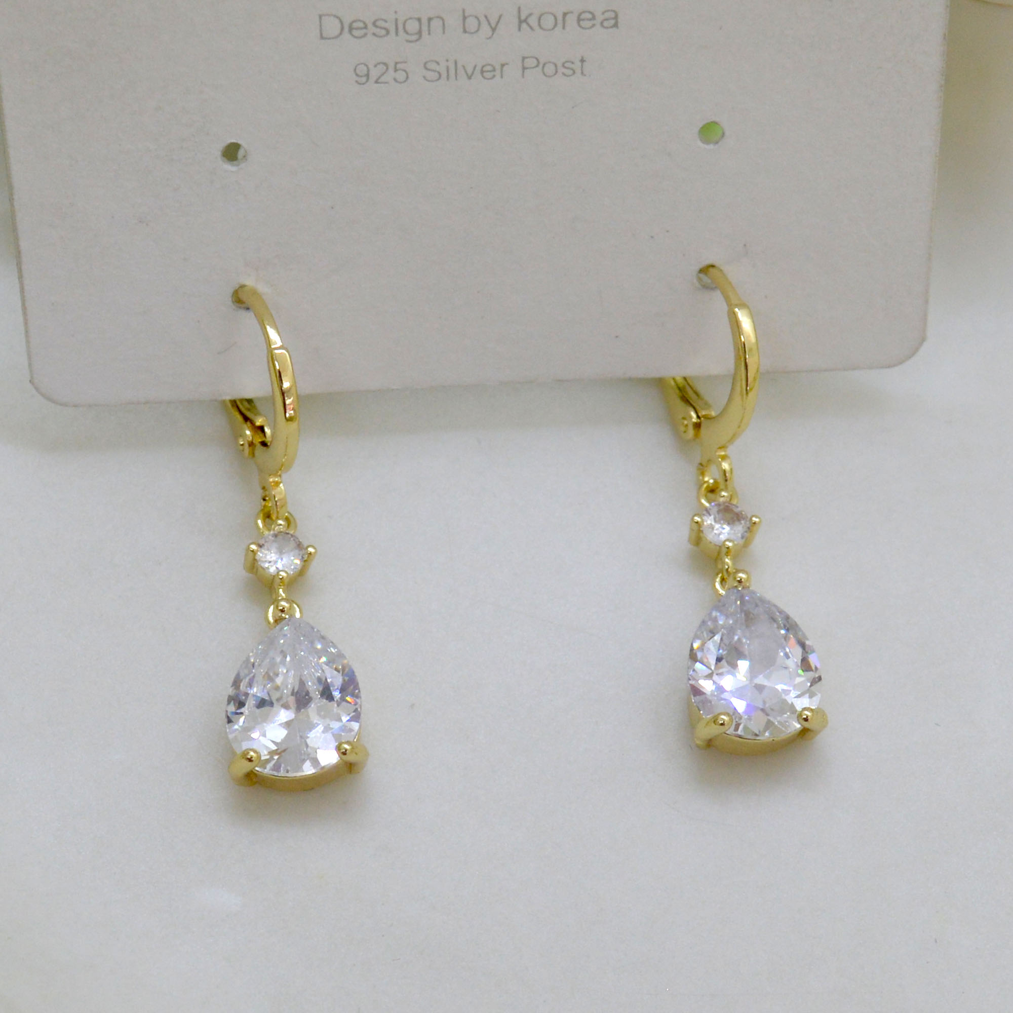 Jewels of Nepal CZ Stoned Drop Designed Juli Earrings for Women - Image 4